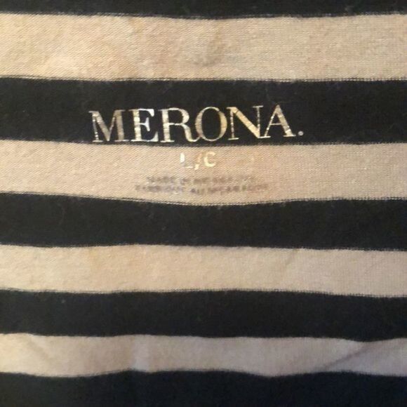 🔥3-$10🔥 EUC Merona black & grey tee - Picture 2 of 4